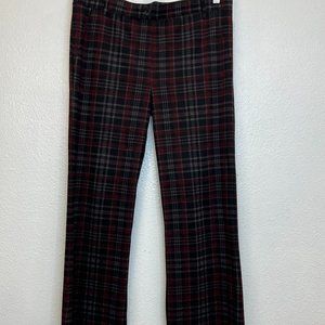 Betabrand Classic Dress Yoga Pants Women Sz L Petite Black Red Boot Cut Stretch